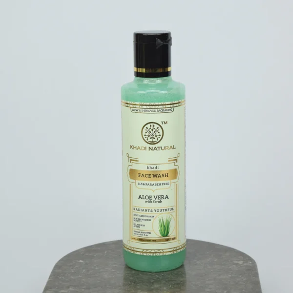 Khadi natural aloevera face wash with scrub 210 ml