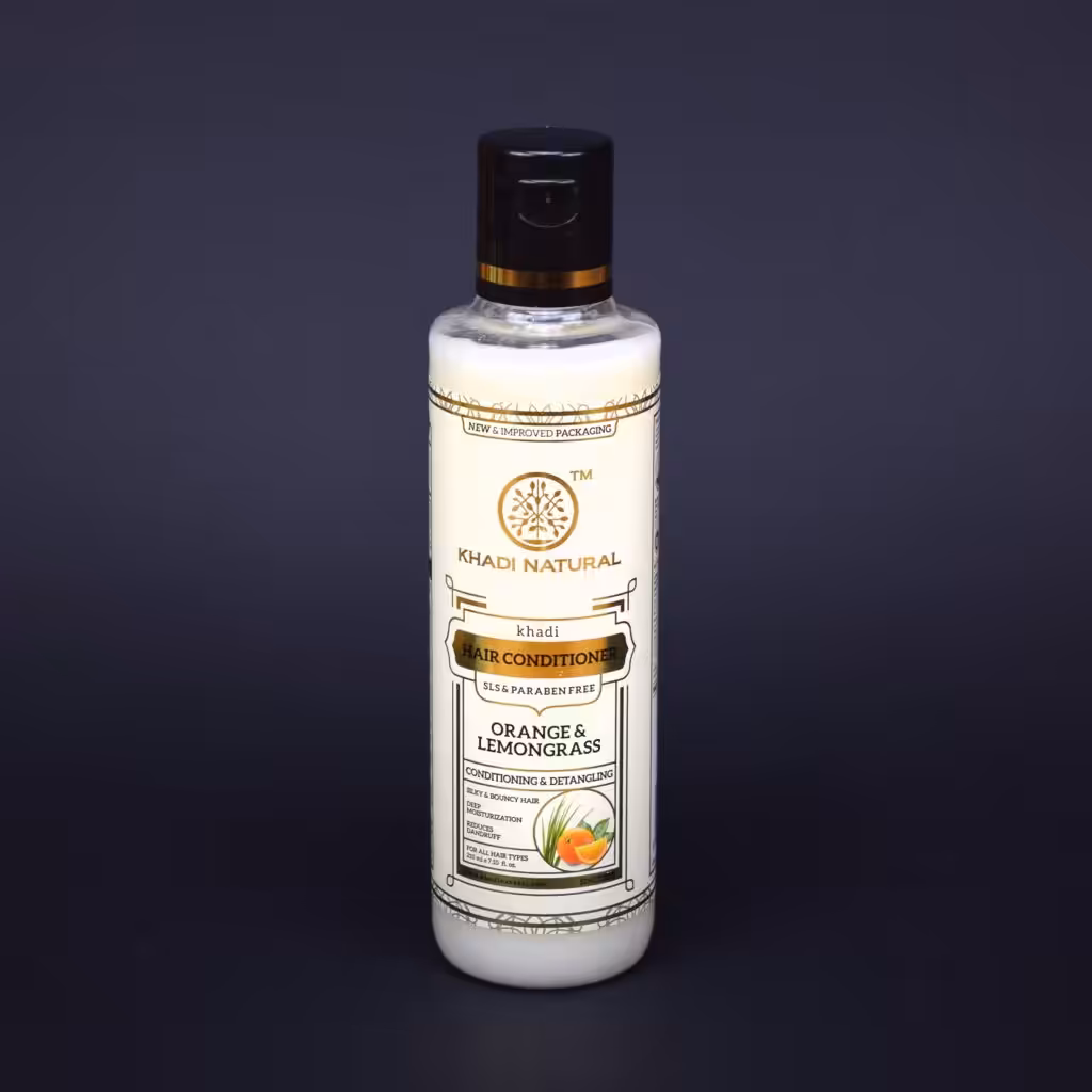 KhadiNaturalHairConditionerOrange Lemongrass210ml 1.jpg